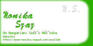 monika szaz business card